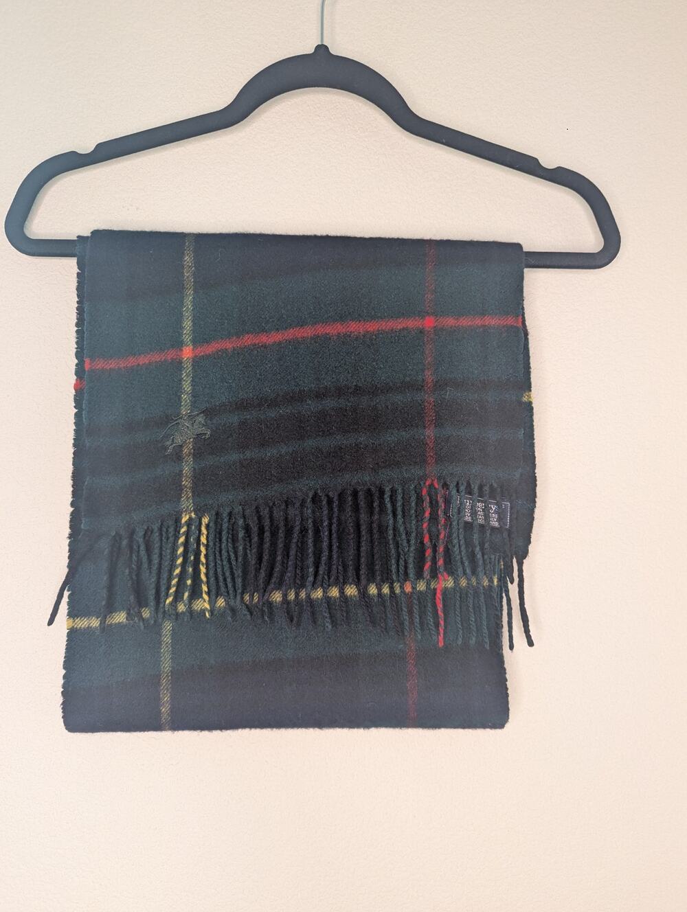 Burberry Unisex 100% Cashmere Scarf OS Nova Check Plaid Luxury Designer Academia